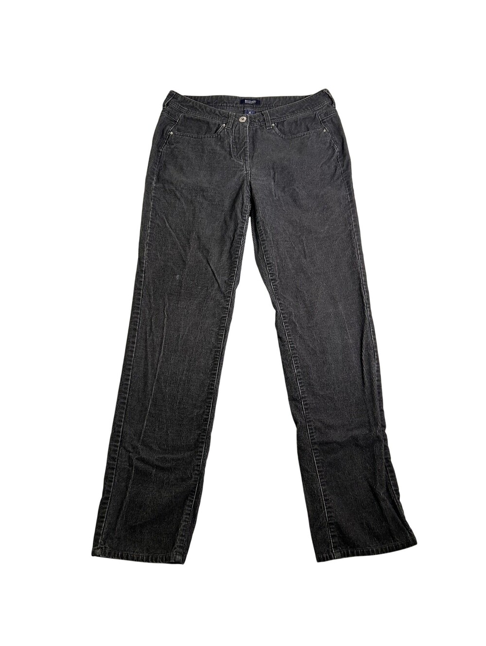 Bogari Corduroy Pants Women's 4 Black Straight Leg Minimalist Dark Academia